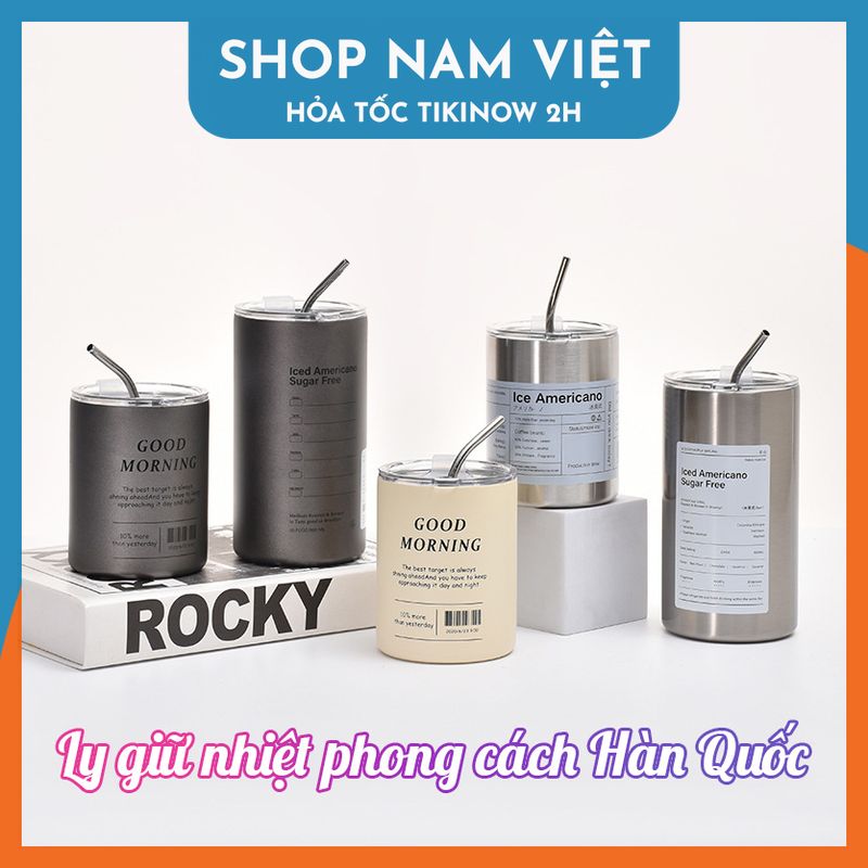 Ly Giữ Nhiệt Phong Cách Trẻ Trung, Chất Liệu Inox304, Giữ Nóng Lạnh, Kèm Ống Hút - Chính Hãng NAVIVU