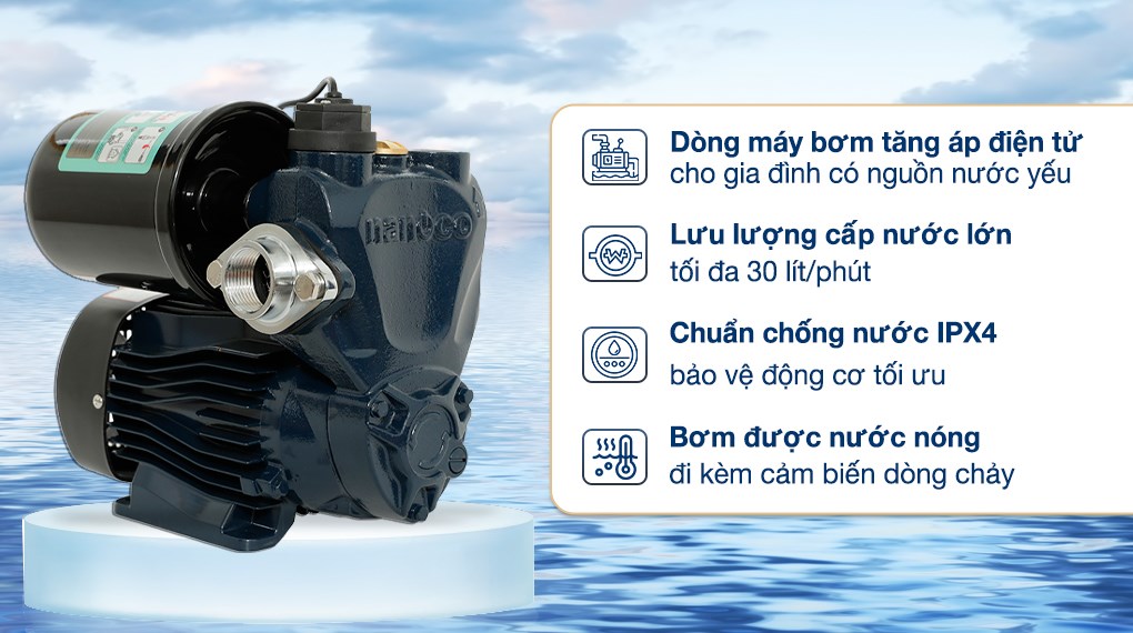 MÁY BƠM NƯỚC NÓNG TĂNG ÁP ĐIỆN TỬ NANOCO NSP128-A 128W- HÀNG CHÍNH HÃNG