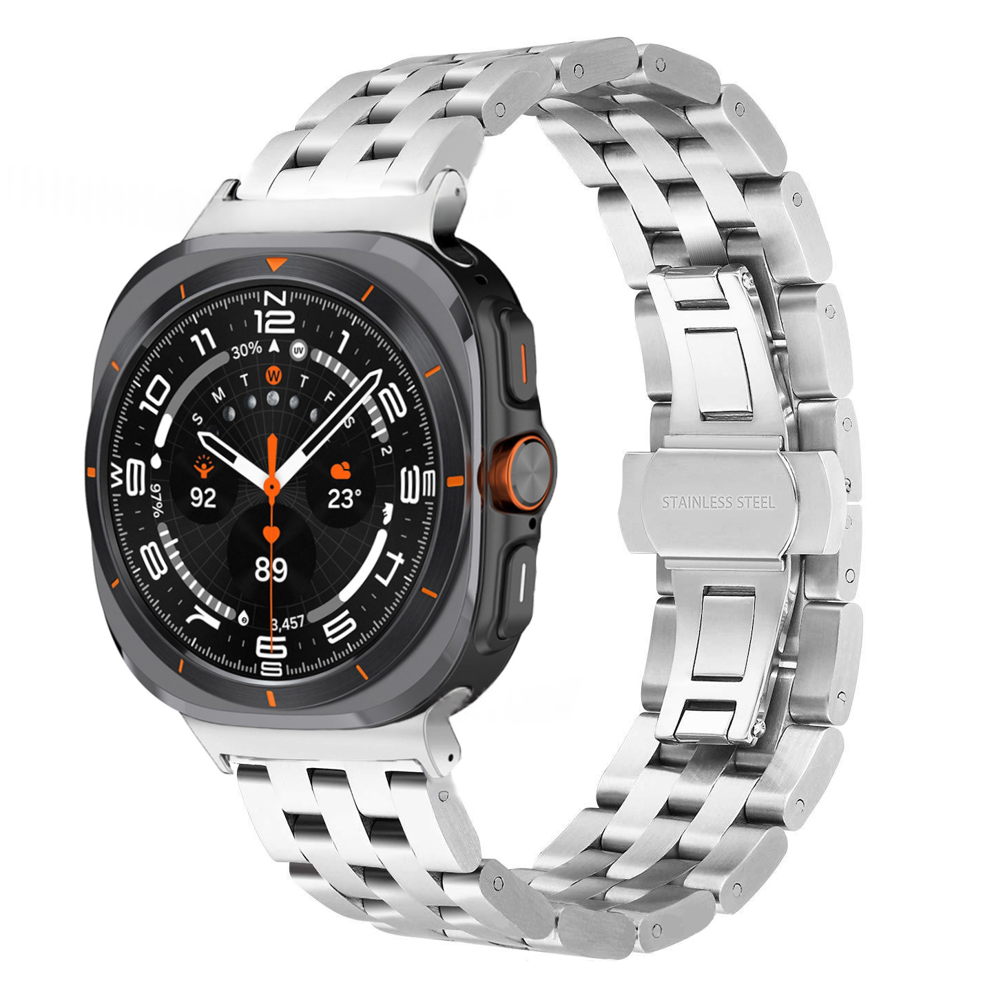 Dây Thép Mắt Dọc cho Samsung Galaxy Watch Ultra 47mm - Hàng Chính Hãng