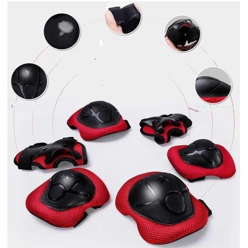 Giáp Trượt Patin 6 Món, Miếng Bảo Vệ Cổ Chân Cổ Tay Cho Bé Trượt Patin