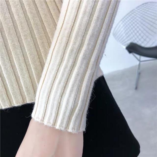 Áo len lông cừu cổ 3 phân