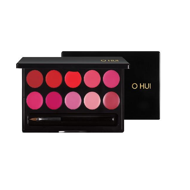 Bảng son O HUI Rouge Real 10 màu Palette Gimmick