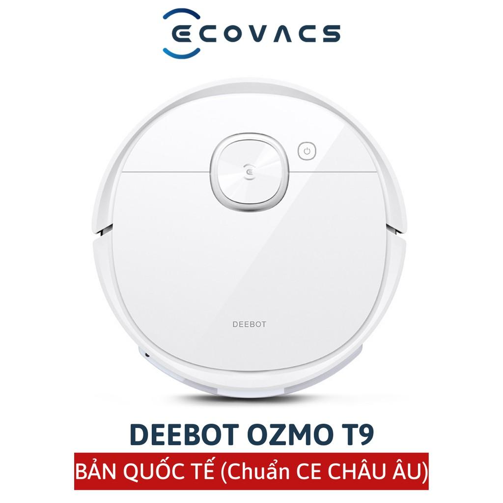 Robot hút bụi lau nhà ECOVACS Deebot Ozmo T9 - Lực hút 3000pa - Hàng chính hãng, bản quốc tế chuẩn CE