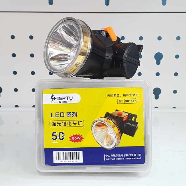 Đèn pin đội đầu sạc led 50W 2 chế độ SRT007