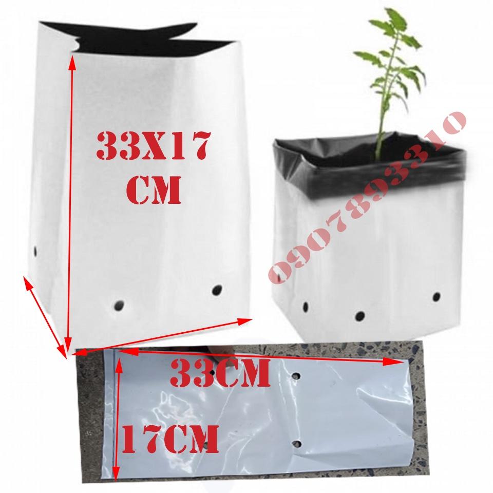 Túi trồng cây Pe 2 lớp, Túi trồng dưa lưới, cây cảnh, cây ăn trái 1kg loại to