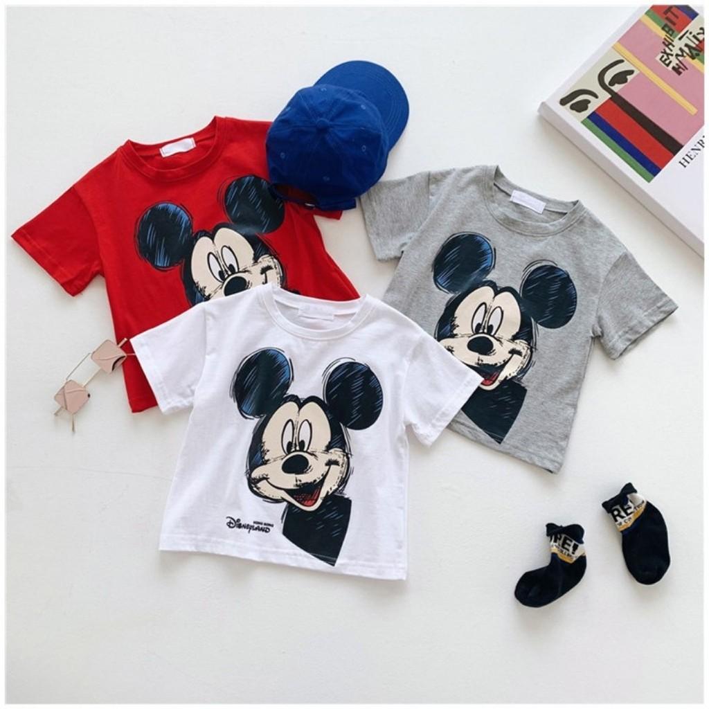 Áo Thun Mickey Family Cho Bé Áo Phông Cộc Tay Cotton Cực Chất Cho Bé Trai Bé Gái