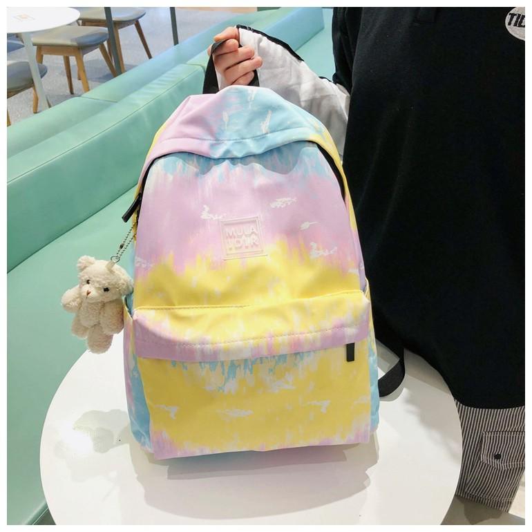 Balo ULZZANG thời trang, nhiều ngăn, vải chống thấm nước, trẻ trung phong cách Hàn Quốc