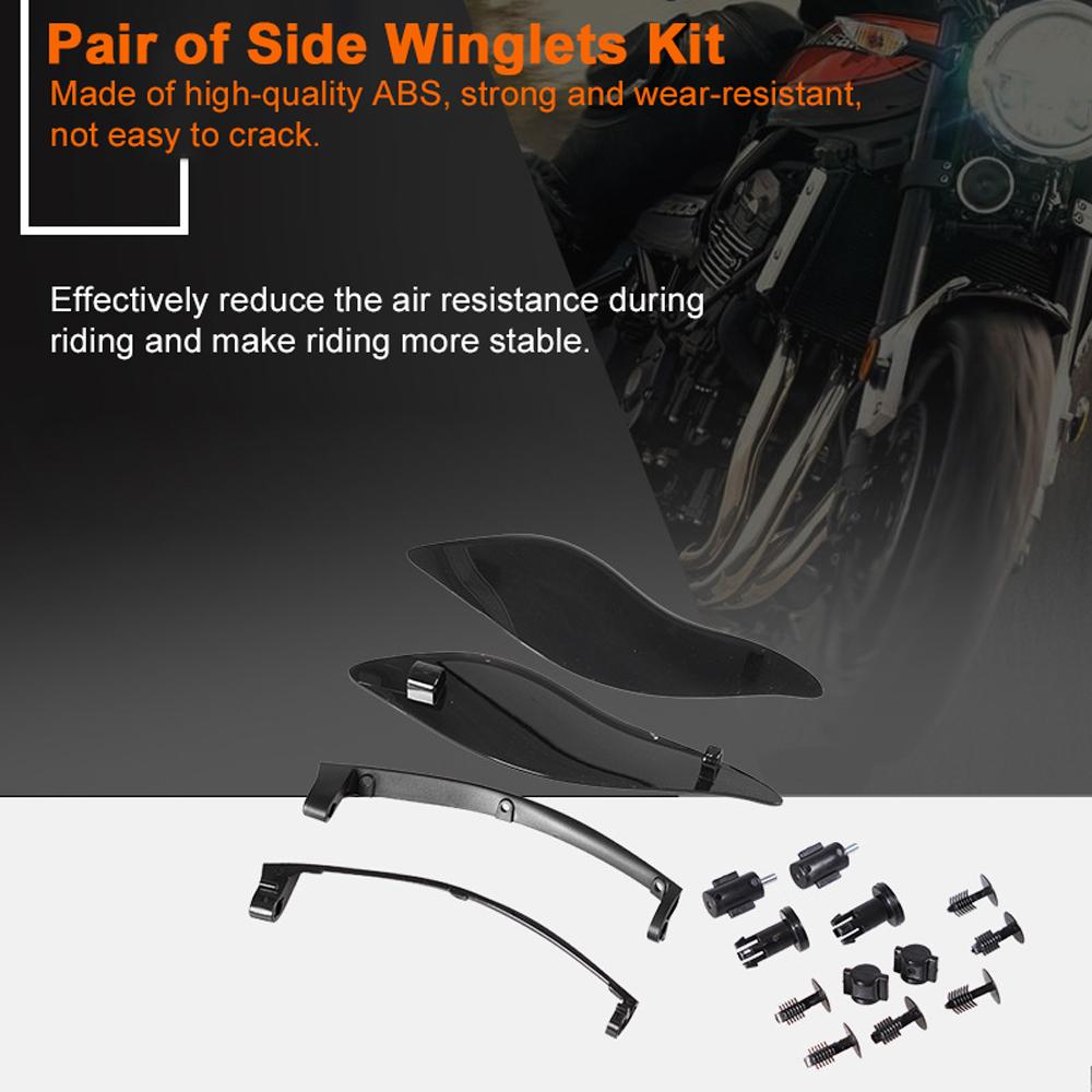 Motorcycle Side Winglets Air Deflectors Wing Spoiler Modified Accessory