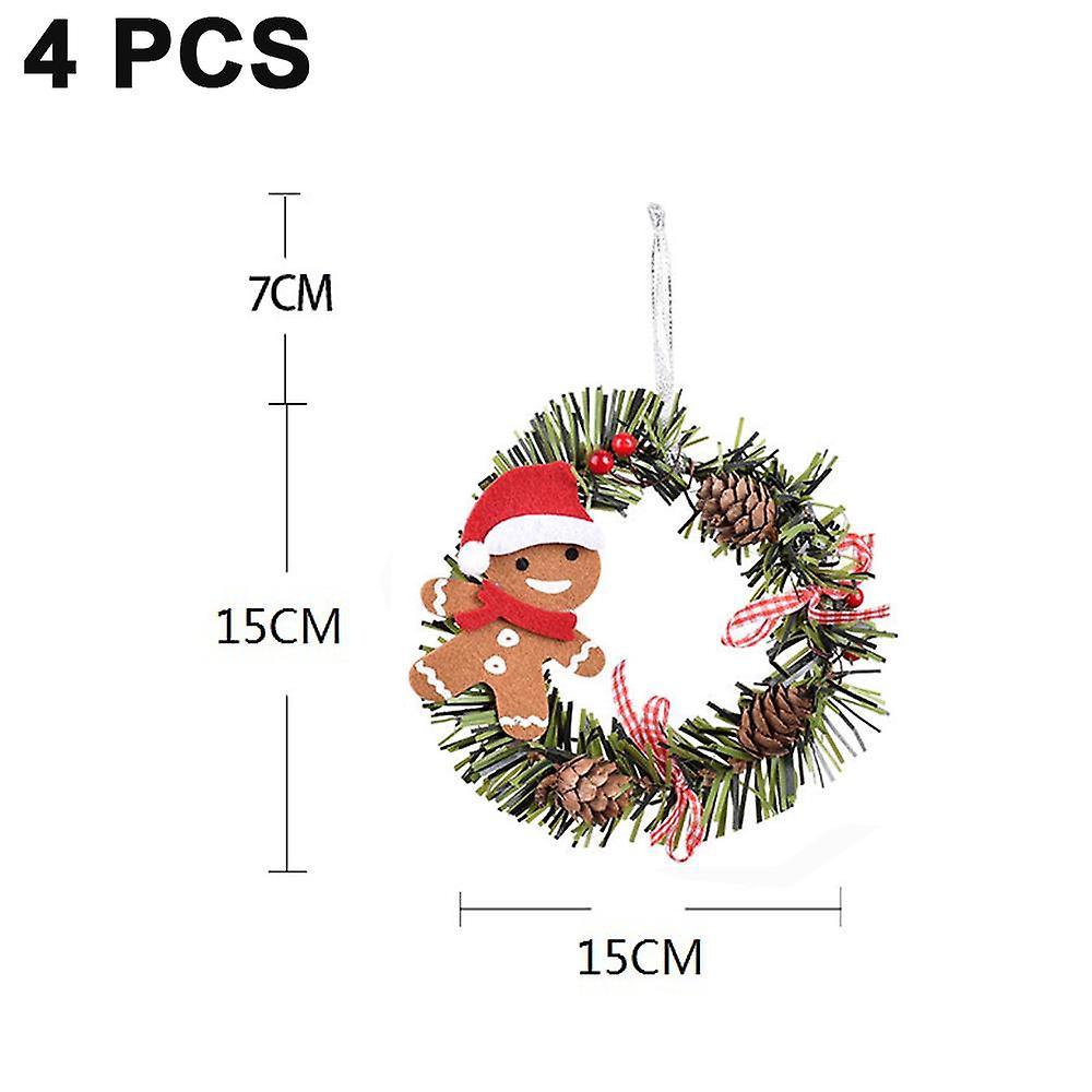 4PCS Trang trí Giáng sinh Trang trí Đồ trang trí đồ trang trí nghệ thuật ngày lễ