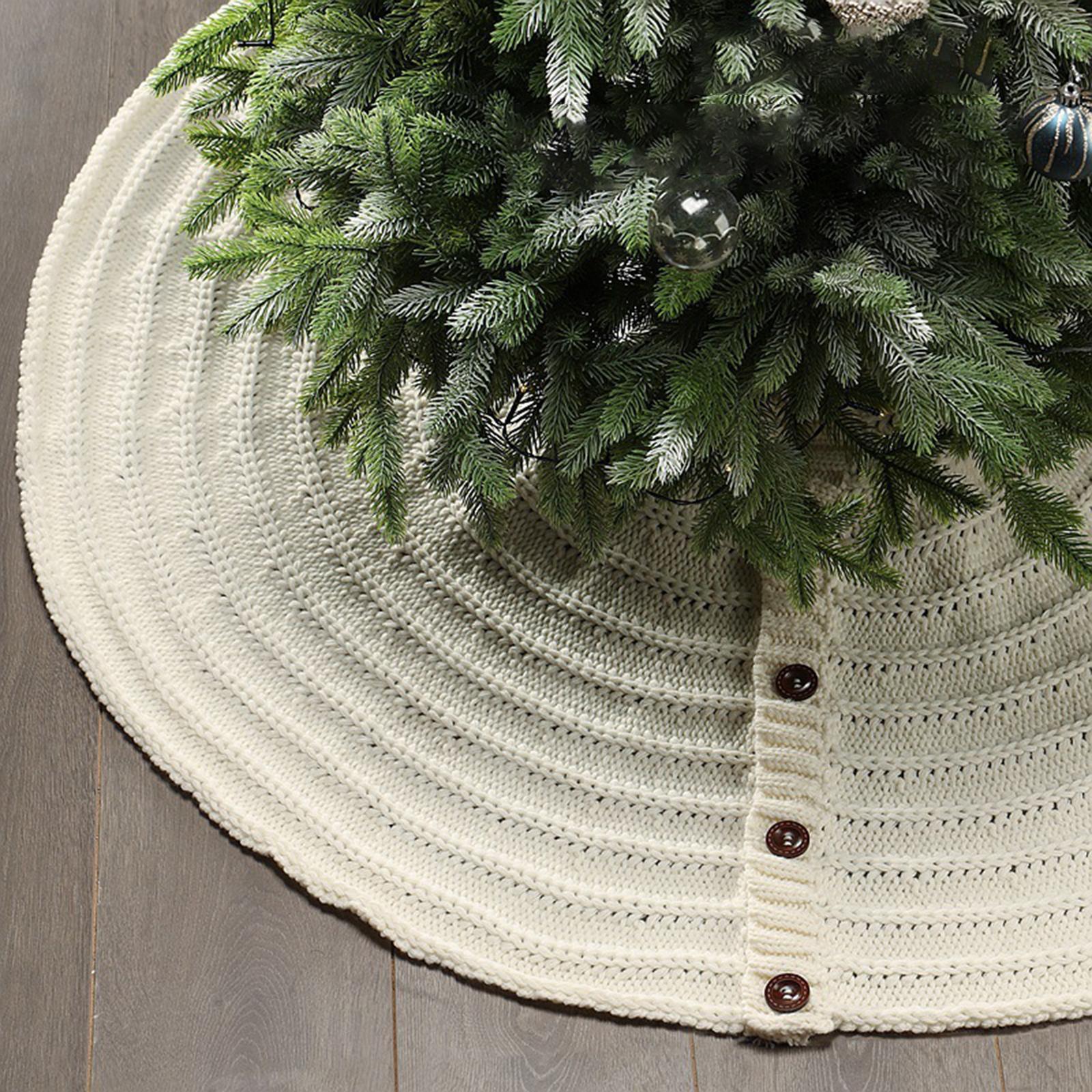 Christmas Tree Skirt Round Christmas Ornaments for New Year Family Farmhouse