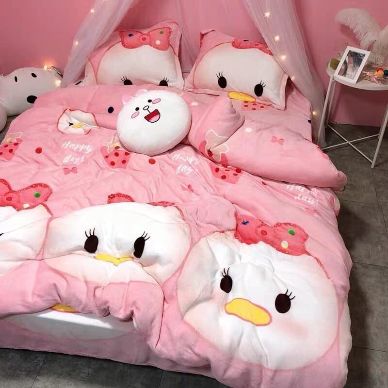 Set 5 món cao cấp Vỏ chăn, ga gối kèm vỏ gối ôm nhiều mẫu