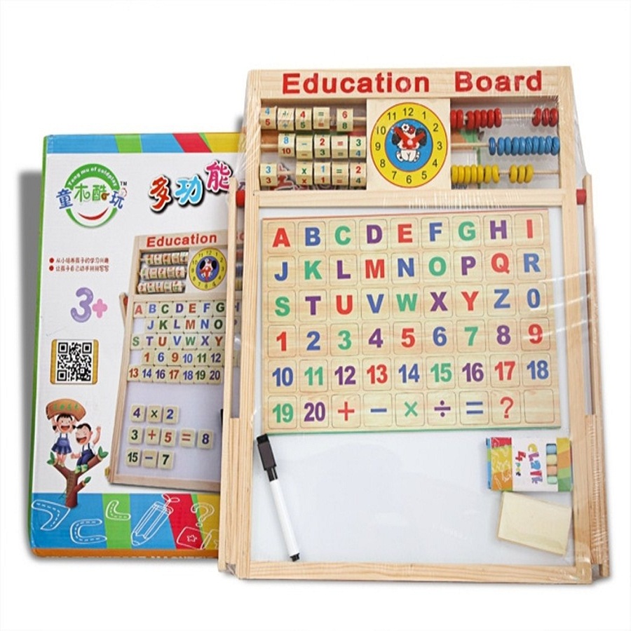 Bảng gỗ học chữ cái, học toán cho bé