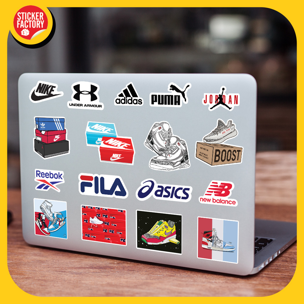Sneaker - Set 100 sticker decal hình dán nón bảo hiểm, laptop, xe máy, ô tô - STICKER FACTORY