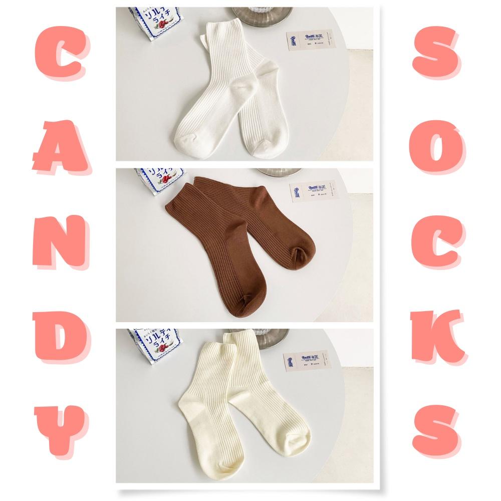 Tất nữ vớ nữ cổ trung, Set 5 đôi tất nữ phong cách Hàn Quốc, co dãn 4 chiều, chất liệu cotton Hàn cao cấp TN-179