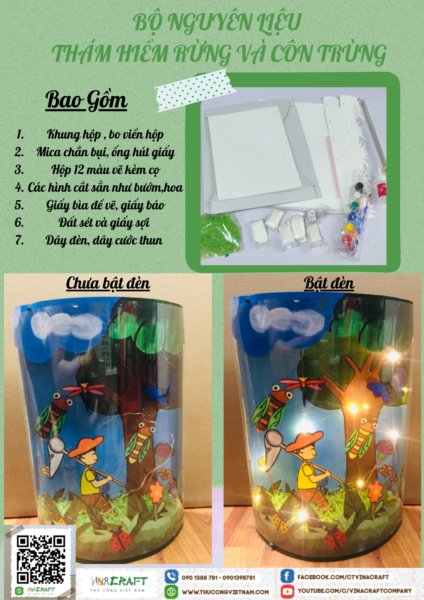 Mô hình hộp 3D có mica theo chủ đề