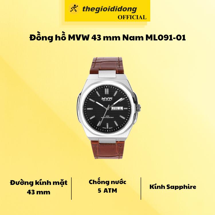 Đồng hồ MVW 43 mm Nam ML091-01 - Hàng Chính Hãng