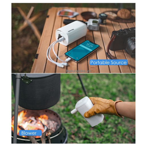 Bơm hơi sạc điện 3in1 NatureHike NH18Q001-A