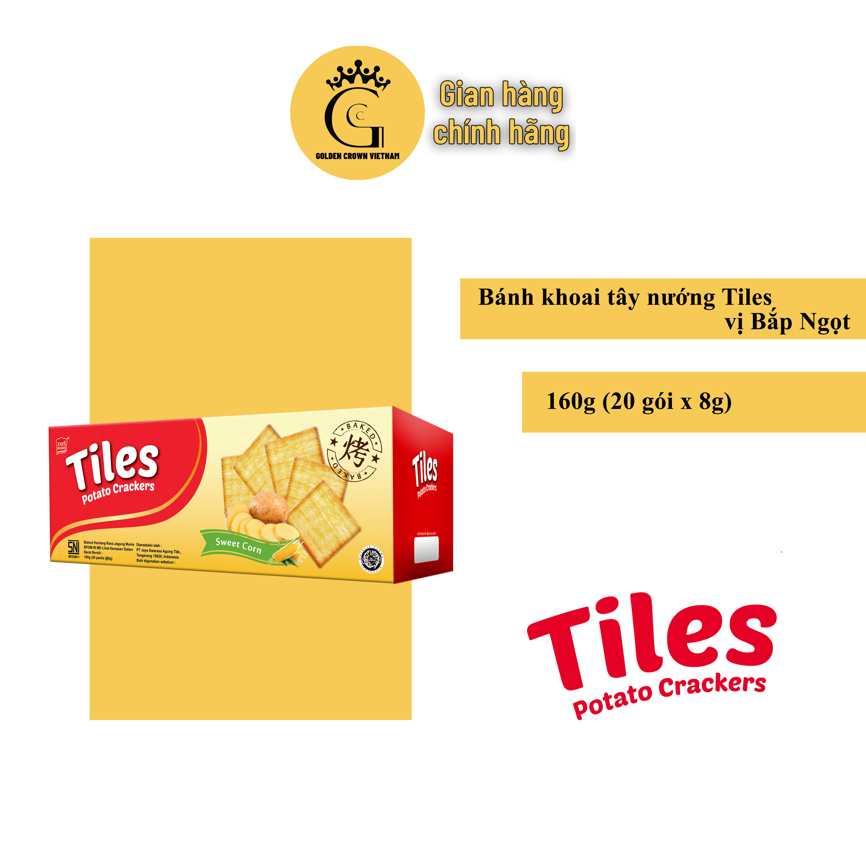 Bánh Khoai Tây Nướng Tiles 160g