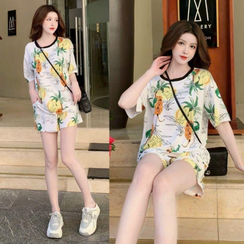 Bộ đùi nữ bigsize in họa tiết 3D mẫu mới đẹp, sét bộ đi chơi mùa hè, bộ đồ mặc nhà chất thun lạnh xịn bao mát