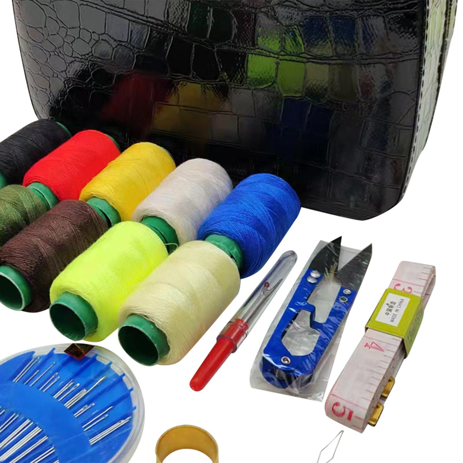 Sewing Supplies Organizer Sewing Accessories Storage Bag Exquisite Pins PU Leather Thread Sewing Box for Clothes Mending Embroidery Handwork