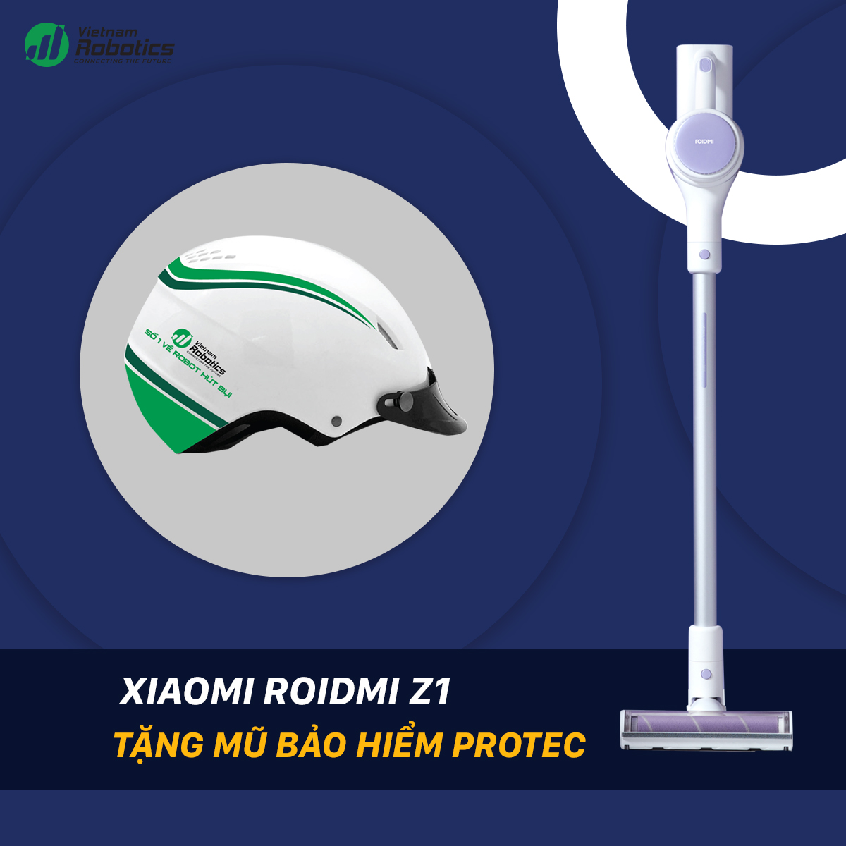 Máy hút bụi lau nhà cầm tay Xiaomi Roidmi Z1 - Hàng chính hãng