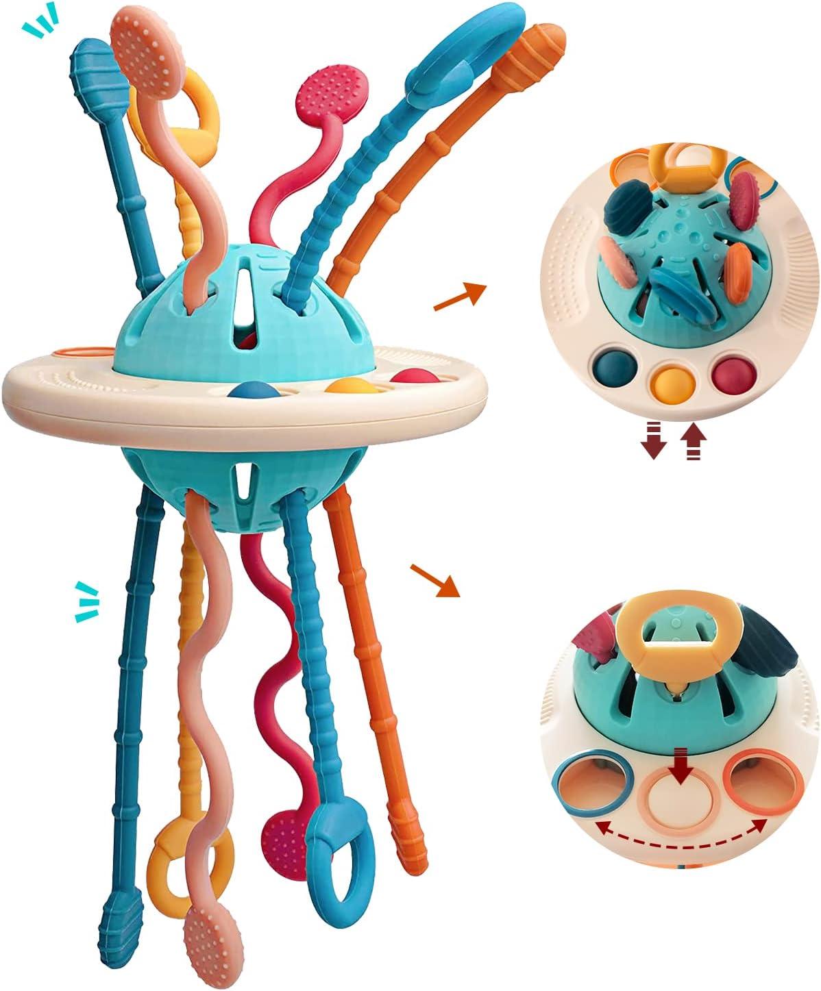 Đồ chơi cảm giác trẻ em bé 18 tháng, đấu thầu UFO trong chất lượng của em bé silicone cho bé, đồ chơi Montessori trong 1 năm, đồ chơi hoạt động giáo dục cho các kỹ năng vận động tốt