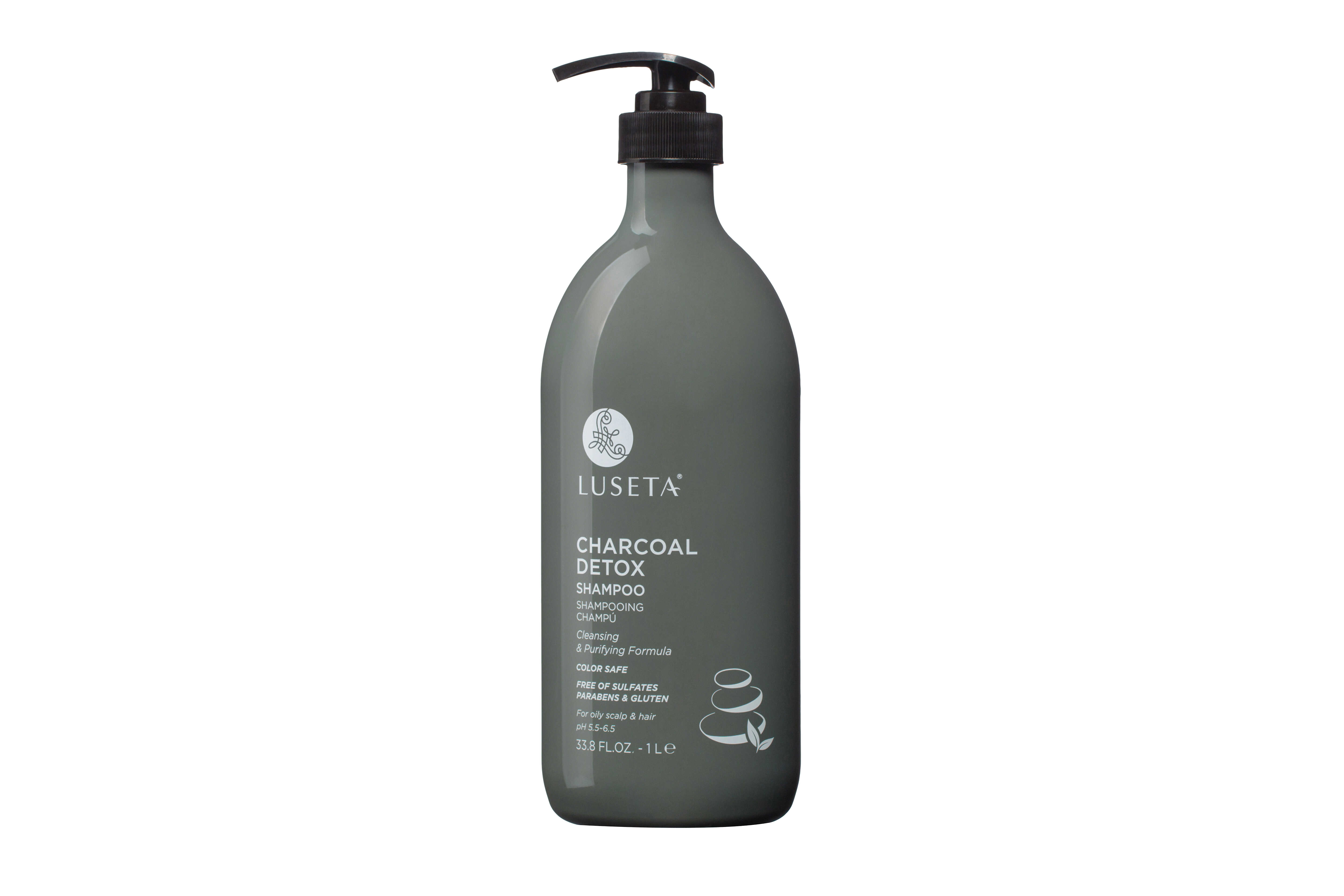 Bộ dầu gội và dầu xả LUSETA Charcoal Detox 1000ml