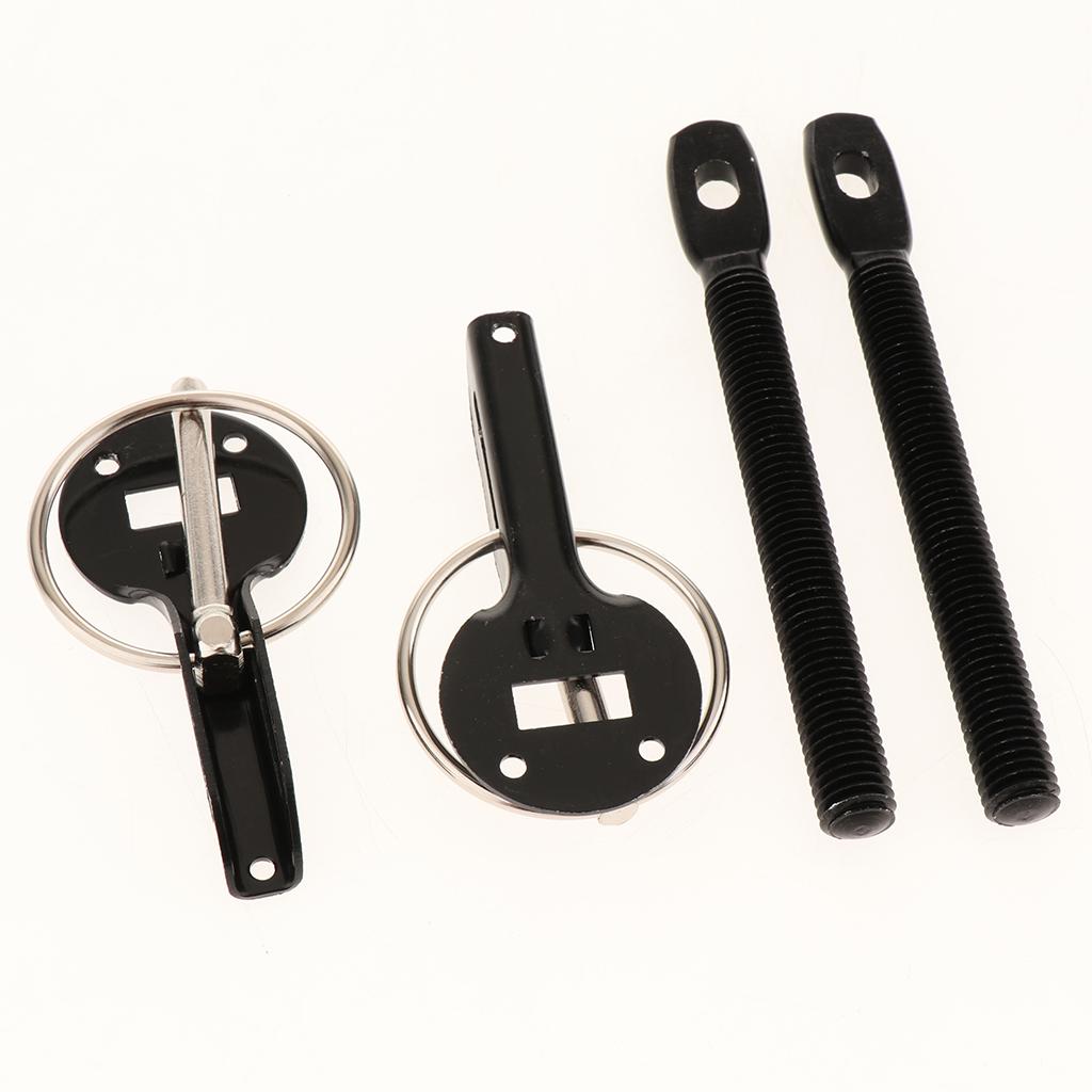 2xUniversal Car Bonnet Hood Pin Pins Key Lock Latch Catch Locking Fasten Kit