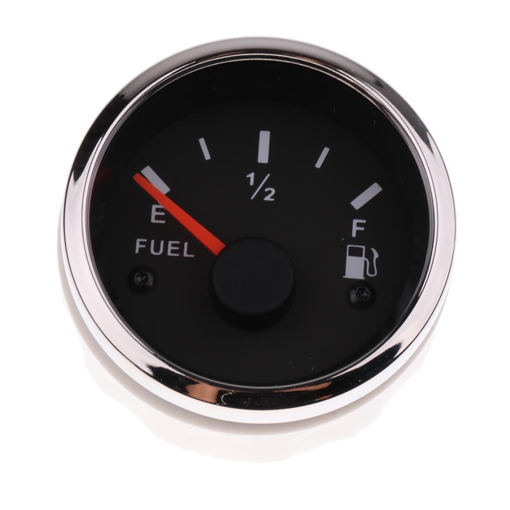 1 Set 2'' LED Display Car Boat Pointer Fuel Level Gauge Meter Sensor E-1/2-F