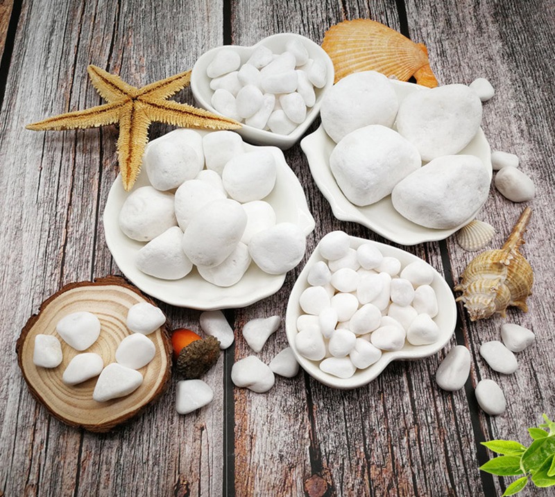 500g Sỏi trắng dải trang trí chậu cây, bể cá - Cây giả, hoa lụa Decor trang trí nhà cửa