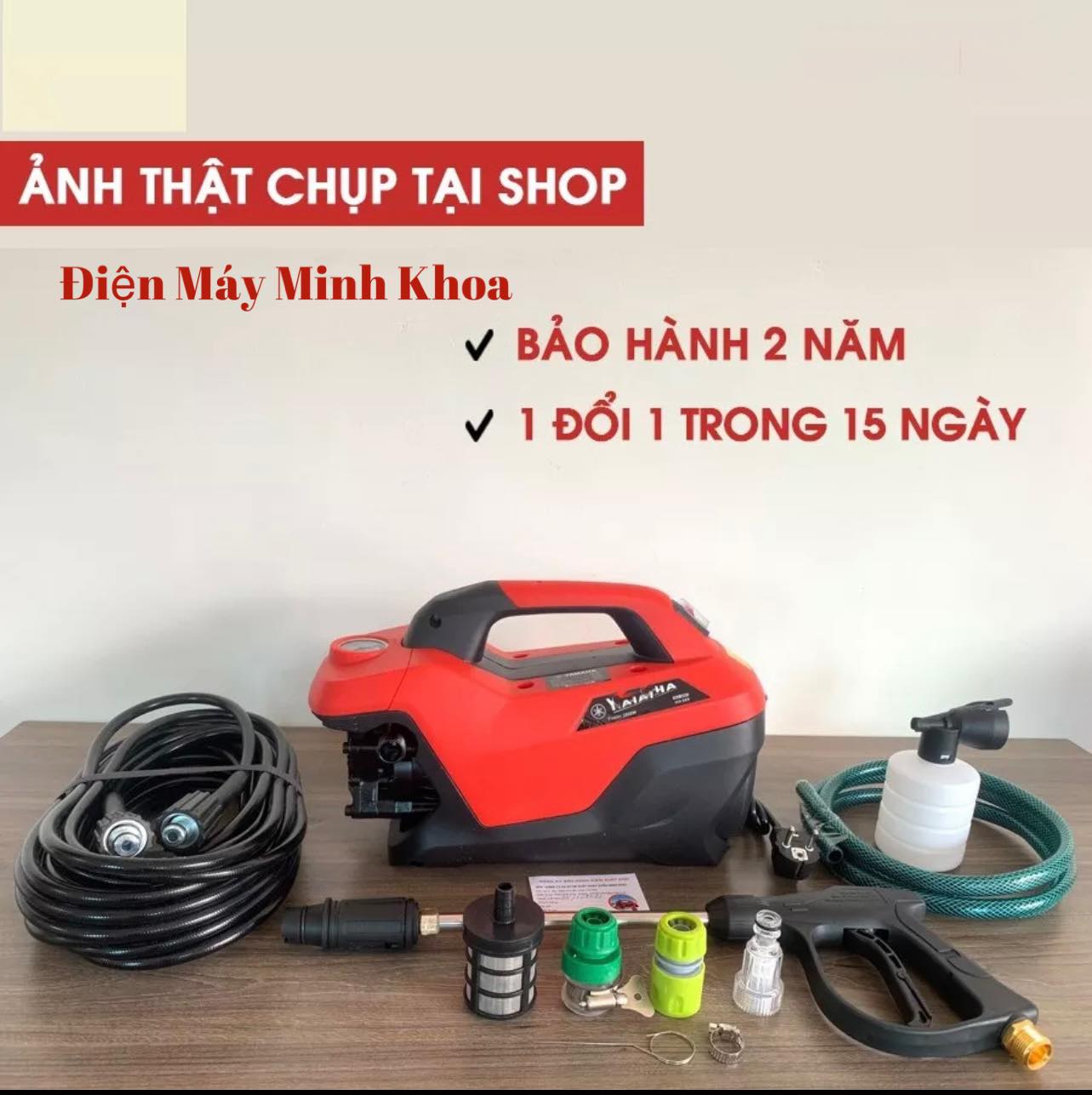 Máy rửa xe cao áp 2800W HA889 - Có áp chống giật - Chống cháy