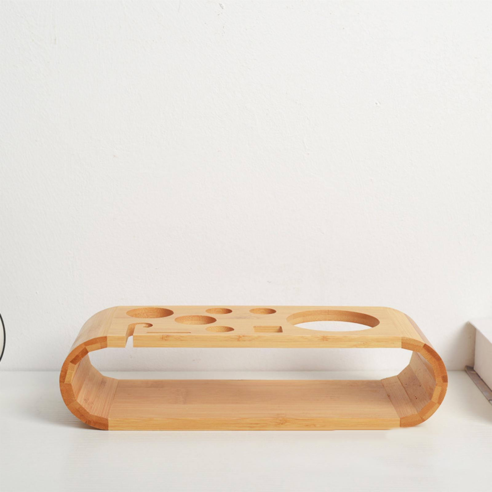 Cocktail Shaker Wooden Rack Gift Desktop Durable Barware Drinkware Set for Kitchen Home