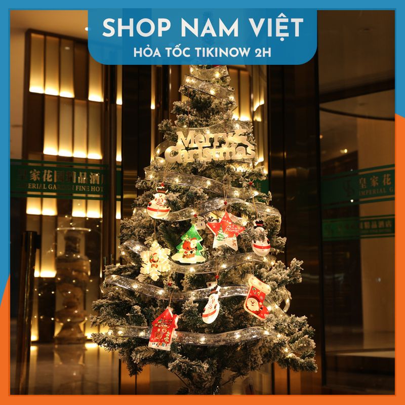 Dây Đèn Led Ruy Băng Trang Trí Cây Thông Giáng Sinh Noel, Gói Quà - Chính Hãng NAVIVU