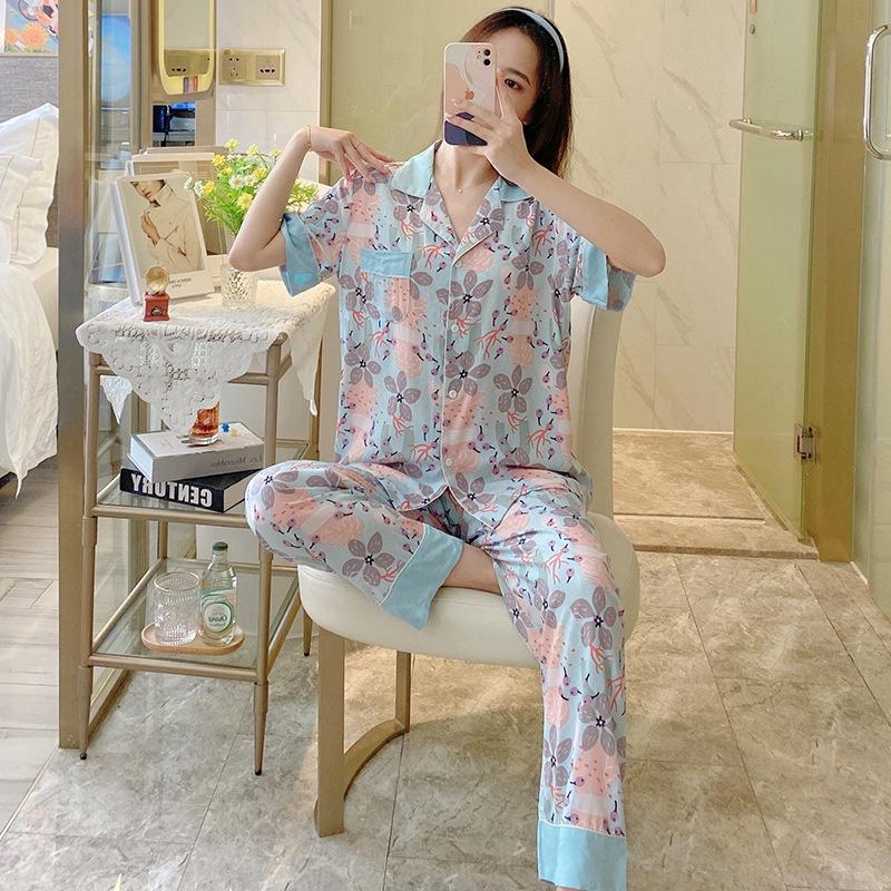 Đồ Mặc Nhà - Đồ Bộ Nữ Áo Ngắn Quần Dài Chất Đũi Lụa Cao Cấp Sang Chảnh CDDP02