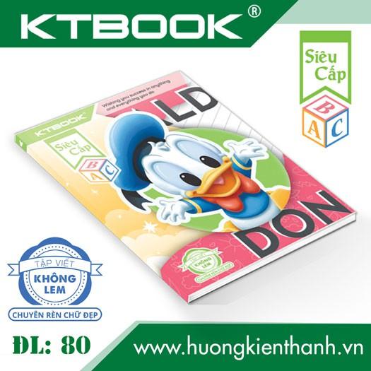 Gói 5 cuốn Tập Học Sinh Cao Cấp Siêu Cấp KTBOOK giấy trắng không lem ĐL 80 gsm - 200 trang