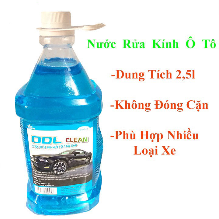 Nước rửa kính ô tô cao cấp can 2,5 lít