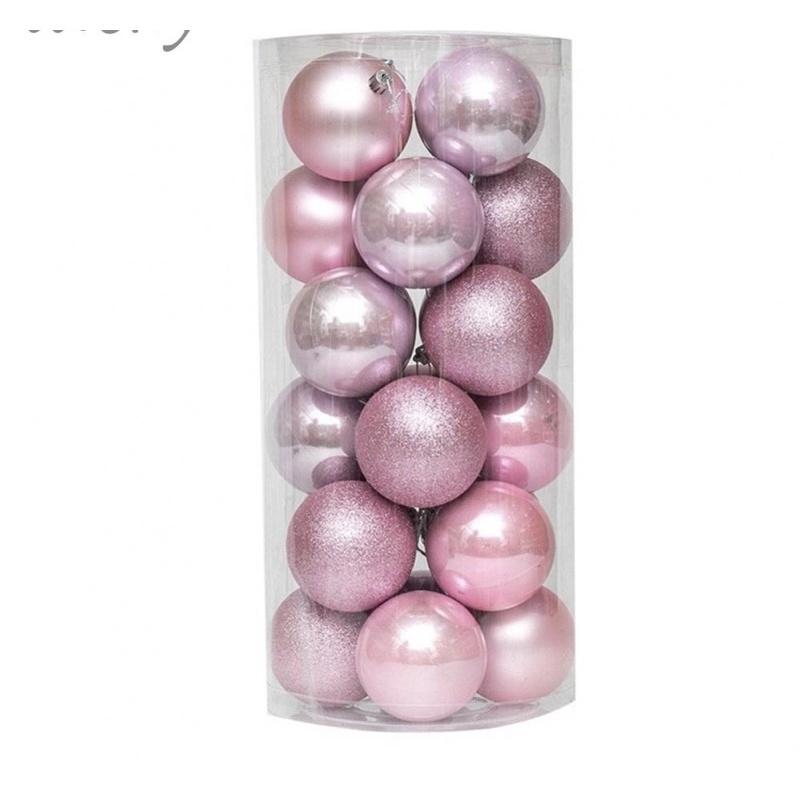Cây thông Noel màu hồng mini để bàn 60cm kèm đầy đủ phụ kiện trang trí Noel ngày giáng sinh