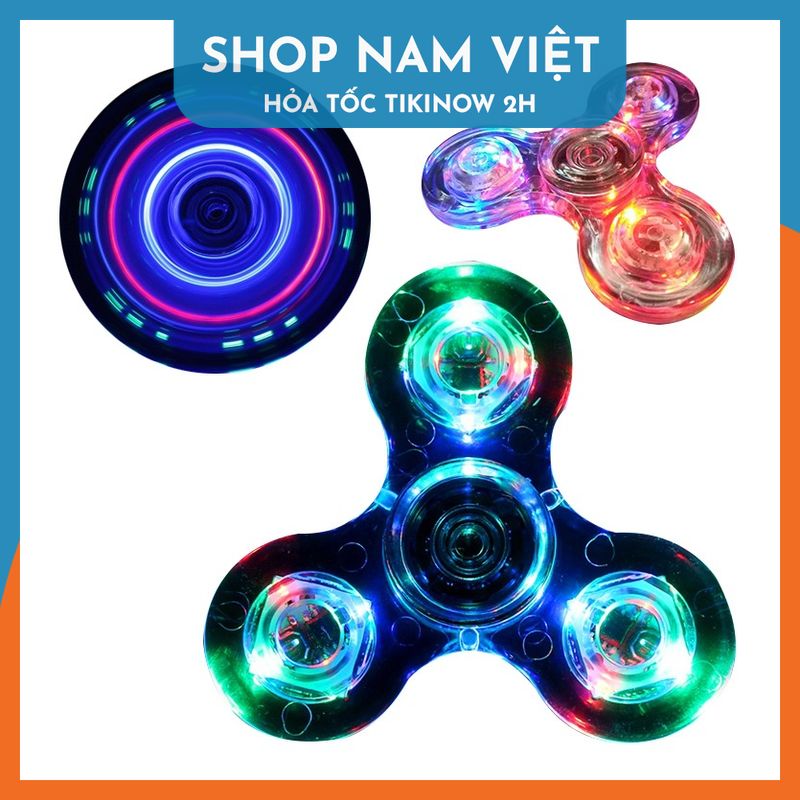 Con Quay Đèn Led Spinner Trong Suốt
