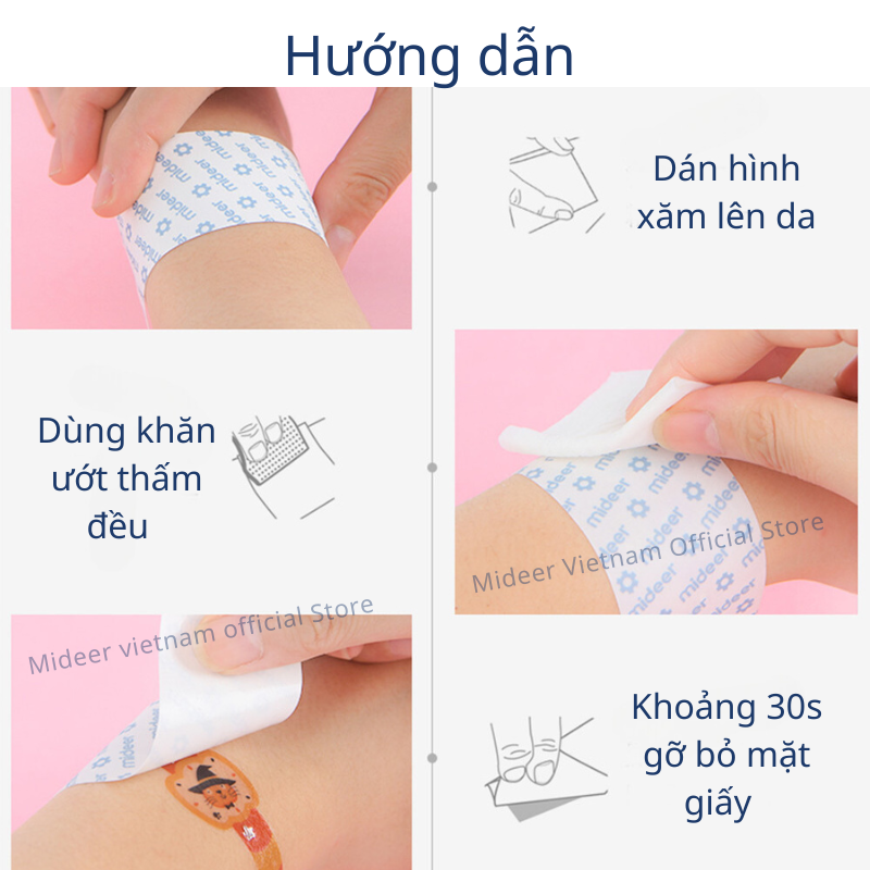 Miếng dán hình xăm đồng hồ và vòng tay  Mideer Watch &amp; Bracelet Temporary Tattoos Cho Bé