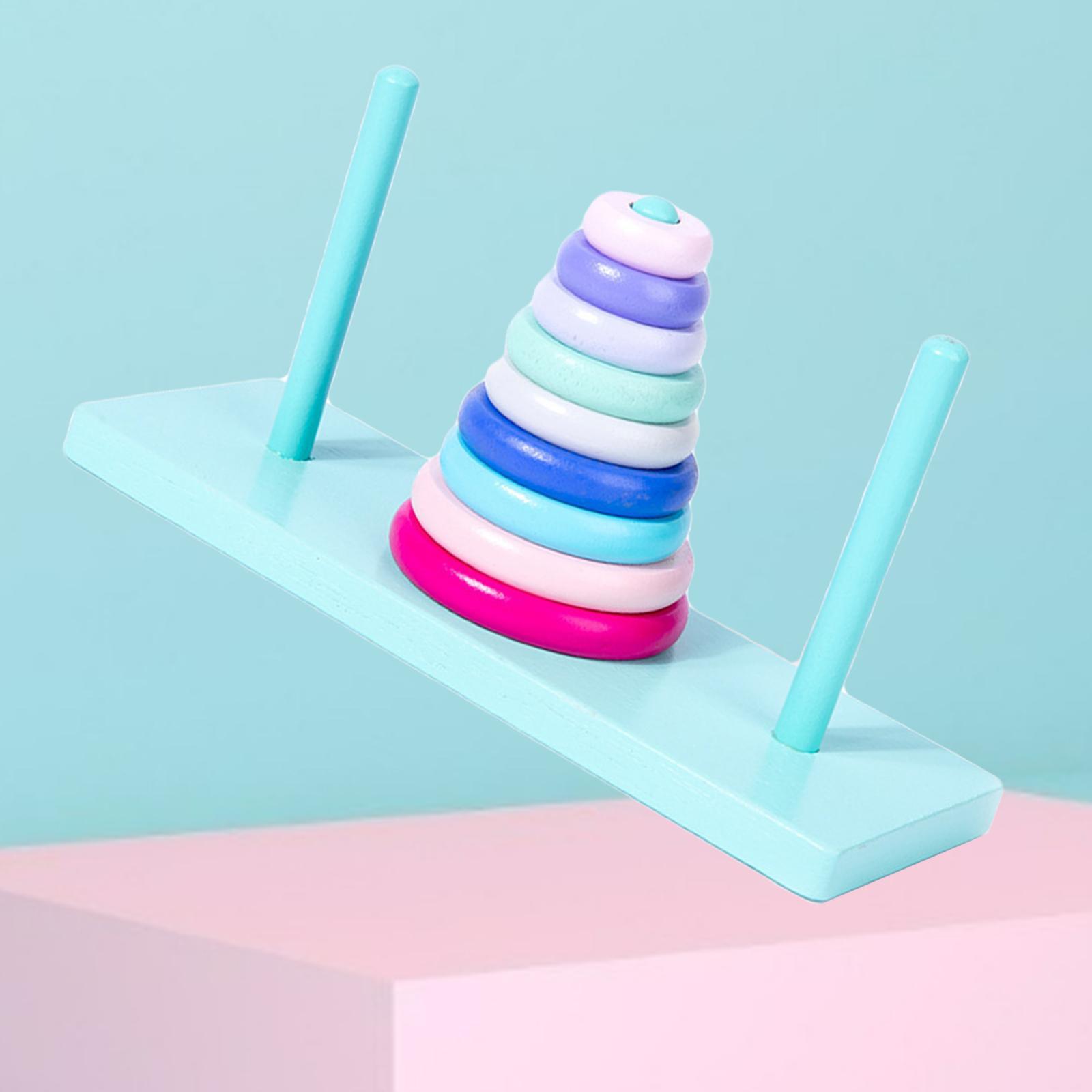 Stacking Rings Toy Stacker for Toddlers Color Recognition Blocks Gifts