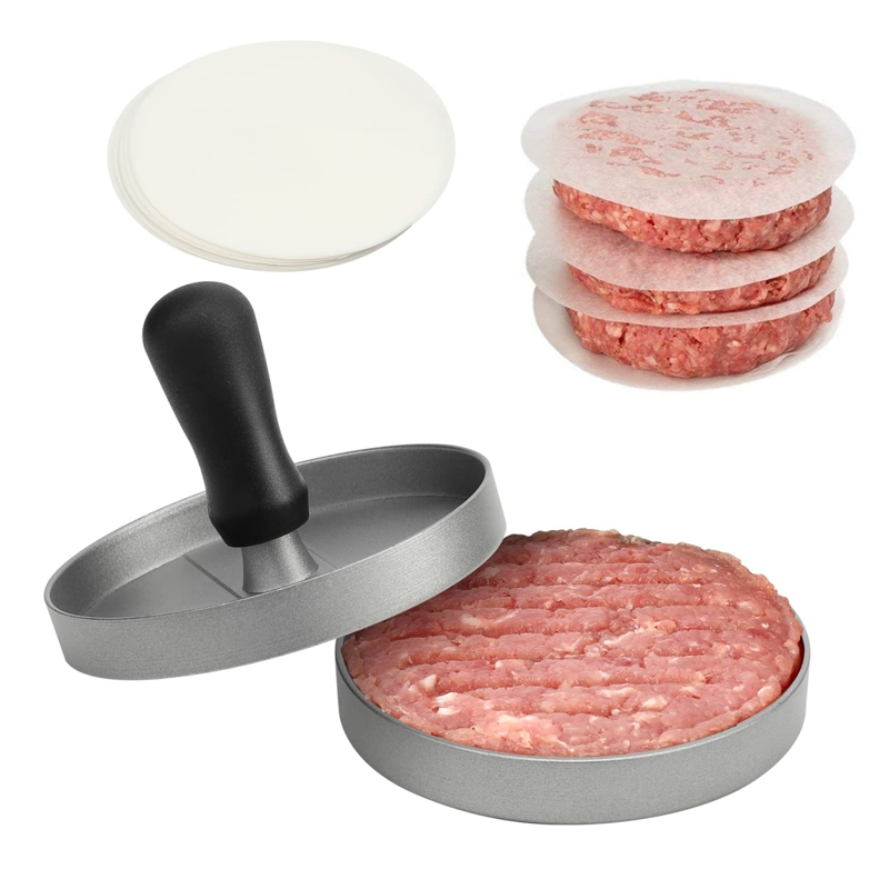 Khuôn nhôm tròn 9 cm dùng ép thịt làm nhân bánh hamburger ép cơm, xôi..đa dụng PVN4790