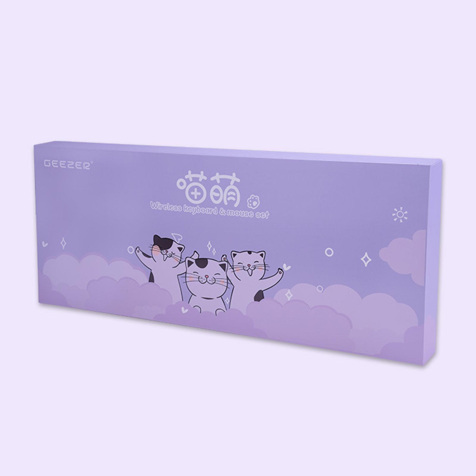 Mini Wireless Keyboard Mouse Set Round Key Multi-Colour Cute Lovely for Girls