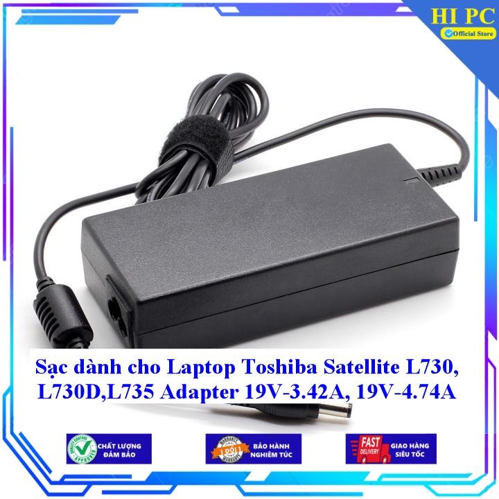 Sạc dành cho Laptop Toshiba Satellite L730 L730DL735 Adapter 19V-3.42A 19V-4.74A - Kèm Dây nguồn - Hàng Nhập Khẩu