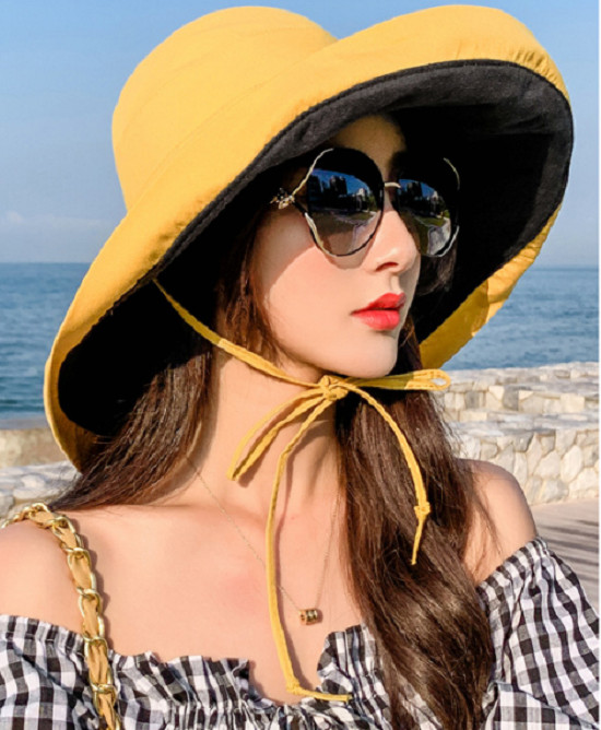 Mũ nón rộng vành chống nắng chống uv đội 2 mặt phong cách Hàn