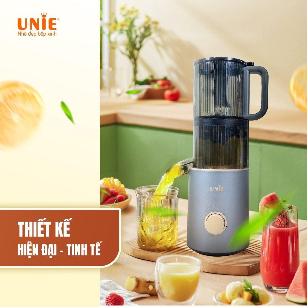 Máy Ép Chậm Unie USJ866, Ống Tiếp 120mm Cắt Ép Nguyên Quả Công Suất 200w, Hàng Chính Hãng