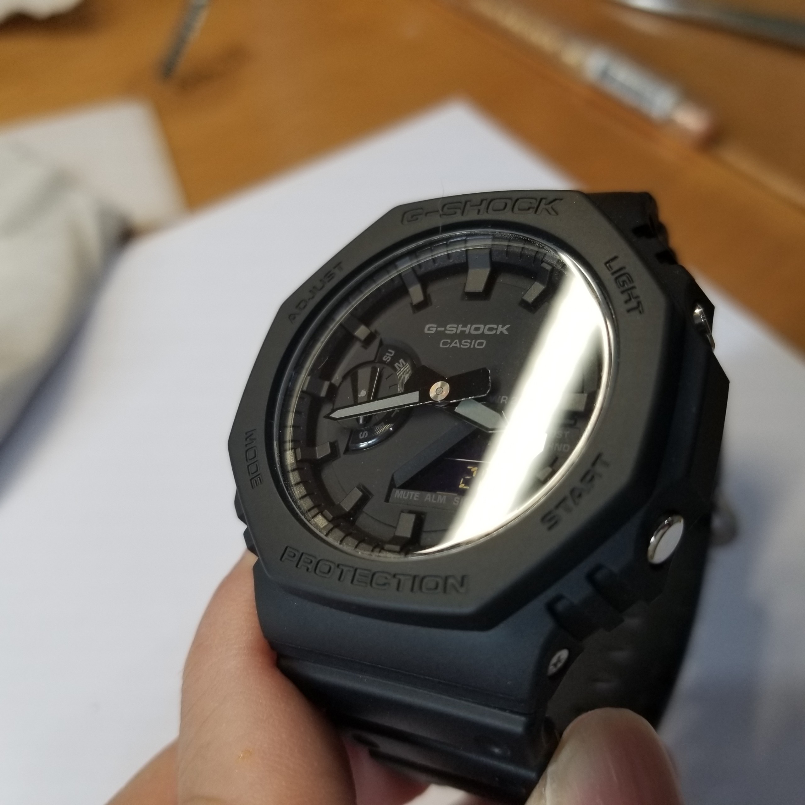 Bộ 3 kính cường lực dành cho đồng hồ Casio G-Shock GA-2100/ GM-2100 - Hàng chính hãng GOR