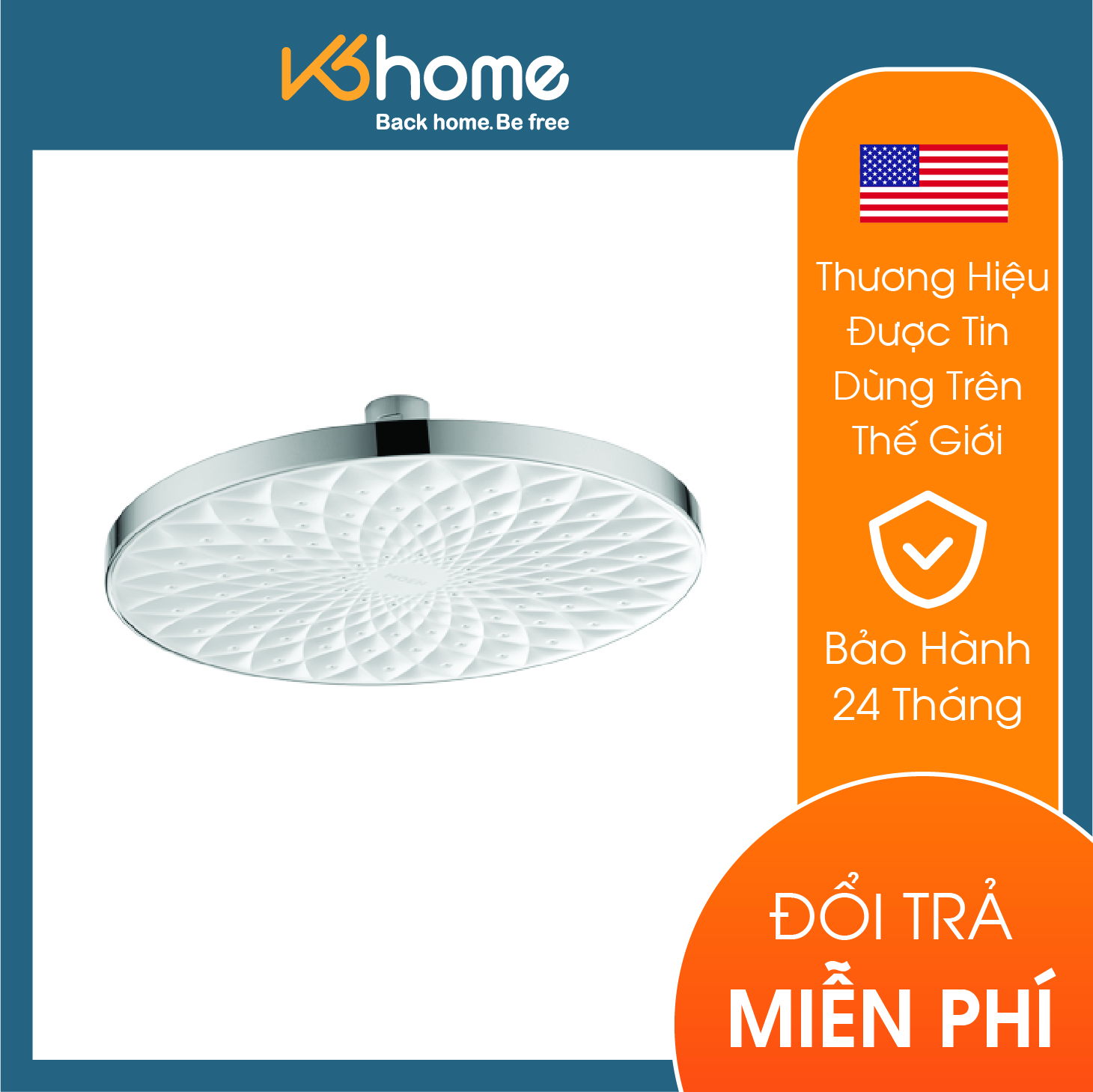 Bát sen tròn gắn trần 25cm Moen - M22035