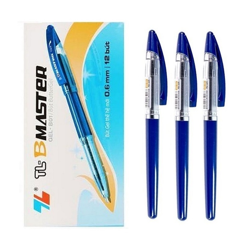 [Hàng chính hãng] Hộp 10 bút gel Thiên Long GEL-B01 / GELB01 huyền thoại đậy nắp ngòi 0.6mm