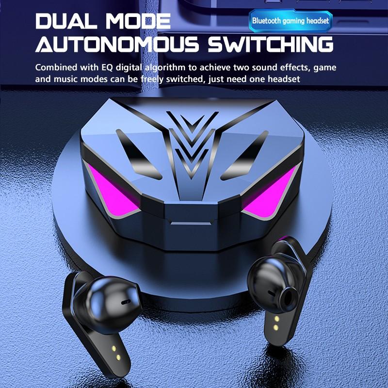 2021 Mới TWS Bluetooth Tai Nghe Chụp Tai Chơi Game Stereo Thể Thao Chống Thấm Nước Loại Bỏ Tiếng Ồn Game Thủ Không Dây Tai Nghe Có Mic