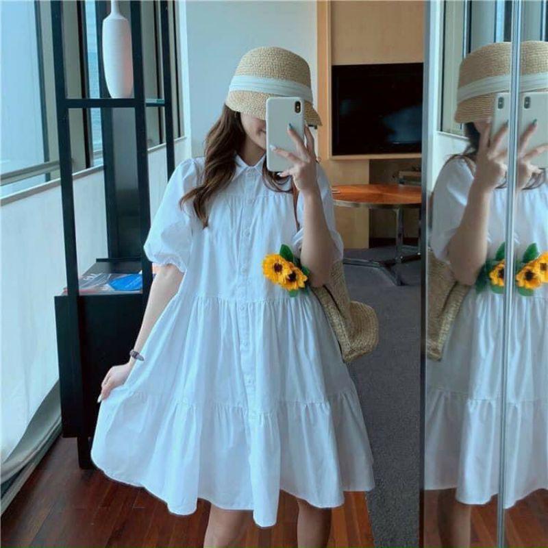 Đầm babydoll trắng